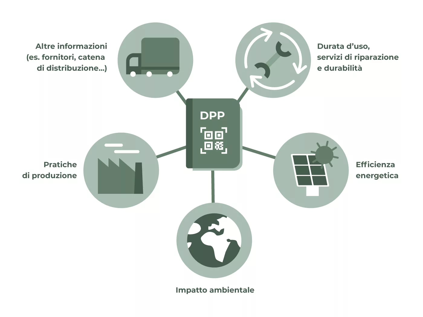 Infografica passaporto digitale prodotto