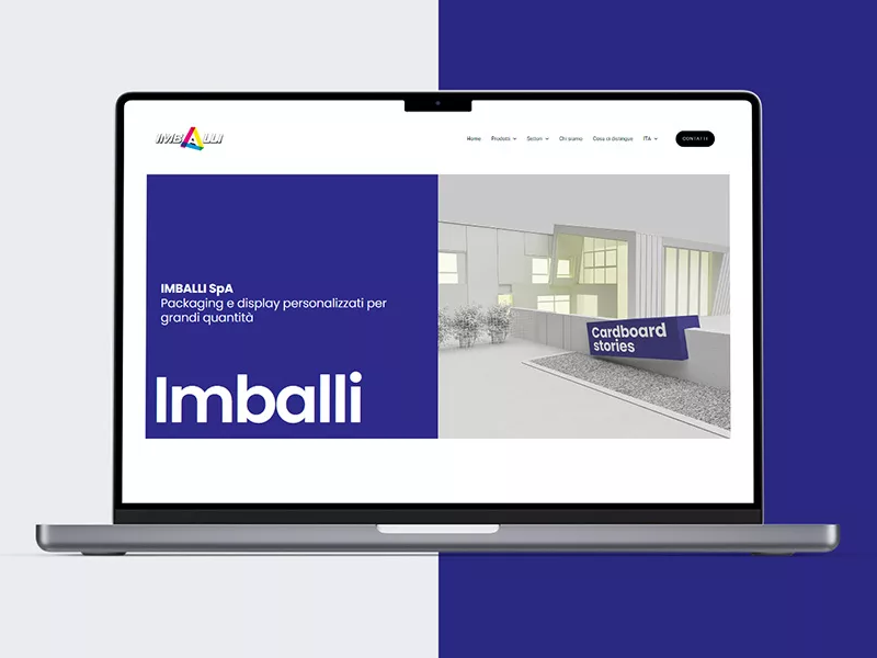 Sito web Imballi vista desktop