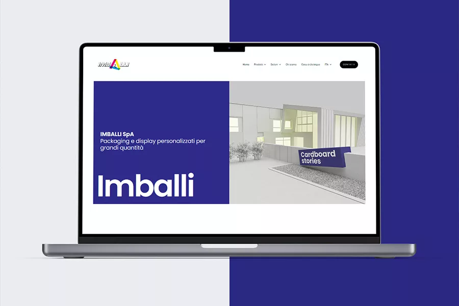 Sito web Imballi vista desktop